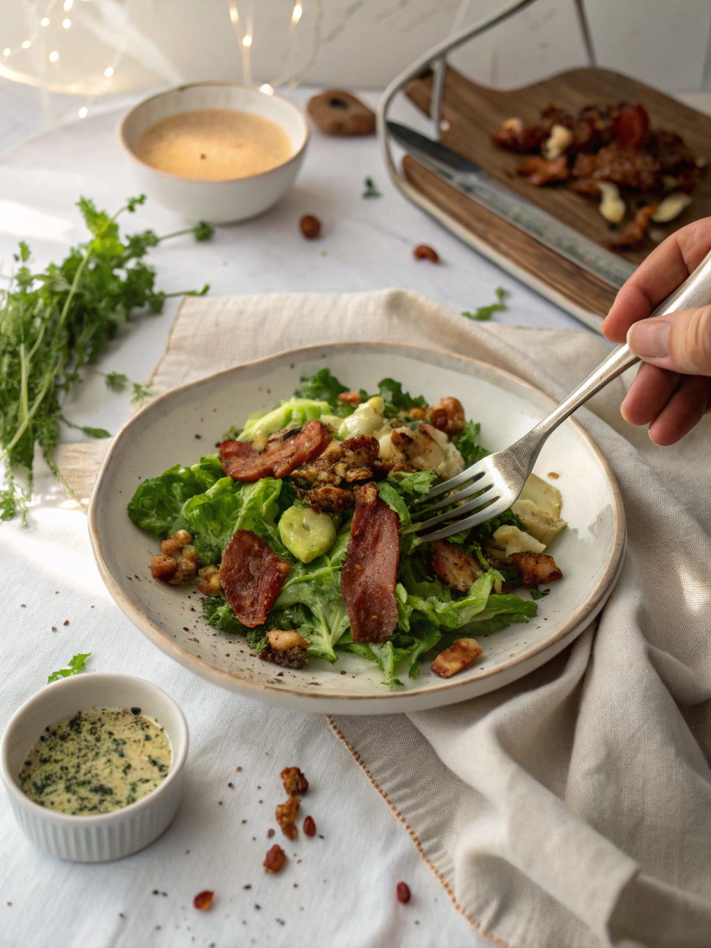 Bacon Brussels Sprout Salade serving suggestion