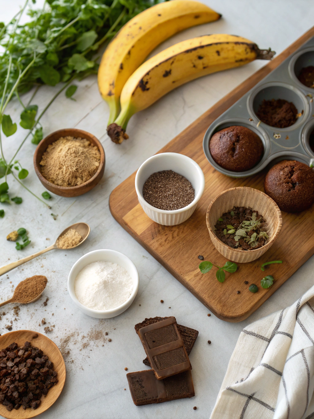 Earl Grey Bananen-Chocolademuffins ingrediënten