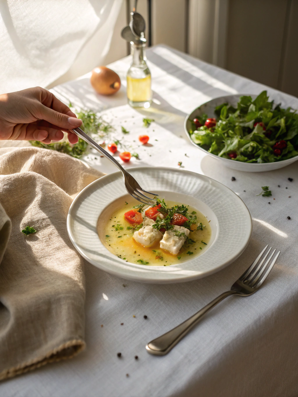 Knochenbouillon maken serving suggestion