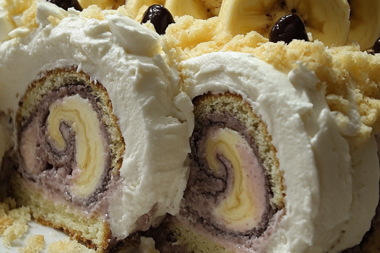 Bananensplit Rolle Rezept