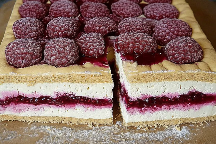 Butterkeks-Himbeer-Kuchen