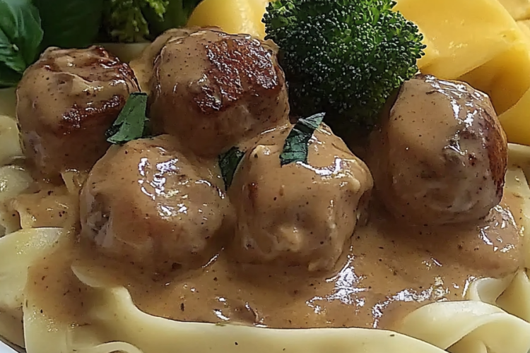 Fleischbällchen Stroganoff