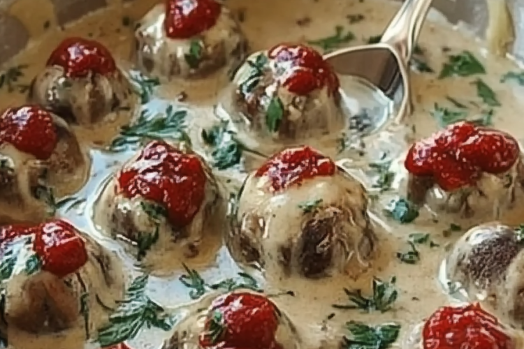 Hackbällchen Champignon-Rahmsauce