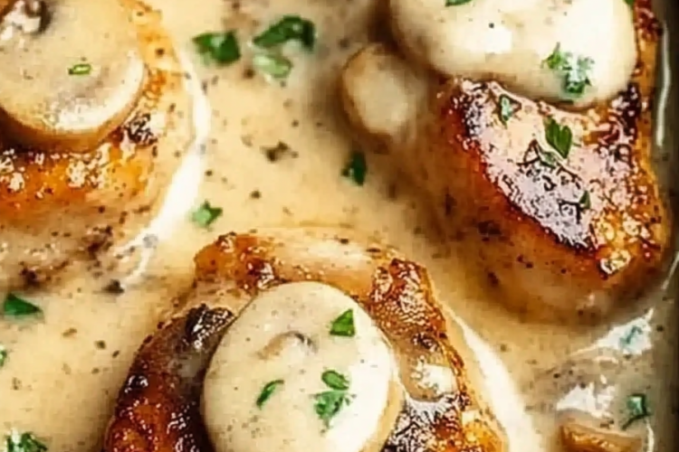 Kipfilets in Champignonroom