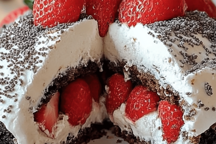 Maulwurfkuchen Aardbeien