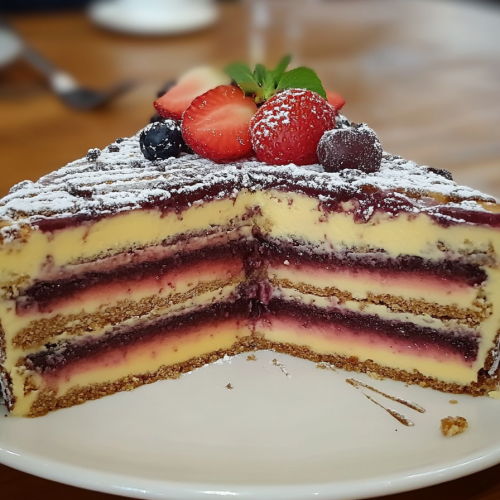Mohntorte met Fruit