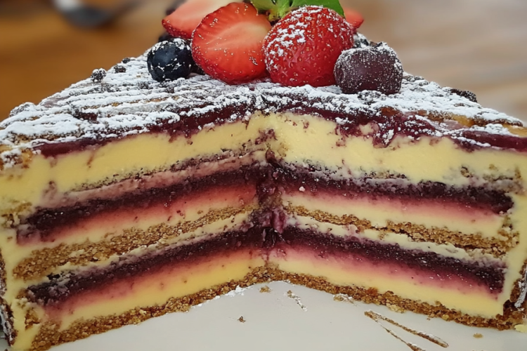Mohntorte met Fruit