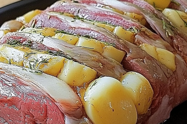 Schichtbraten in Senfsauce
