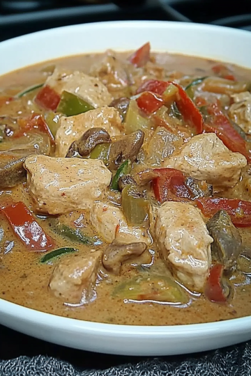 kip stroganoff recept