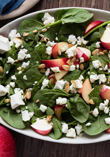 Apple Spinach Salad with Feta
