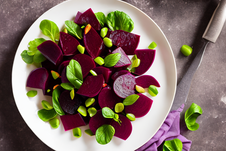 Beet Salad Recipe final dish beautifully presented and ready to serve