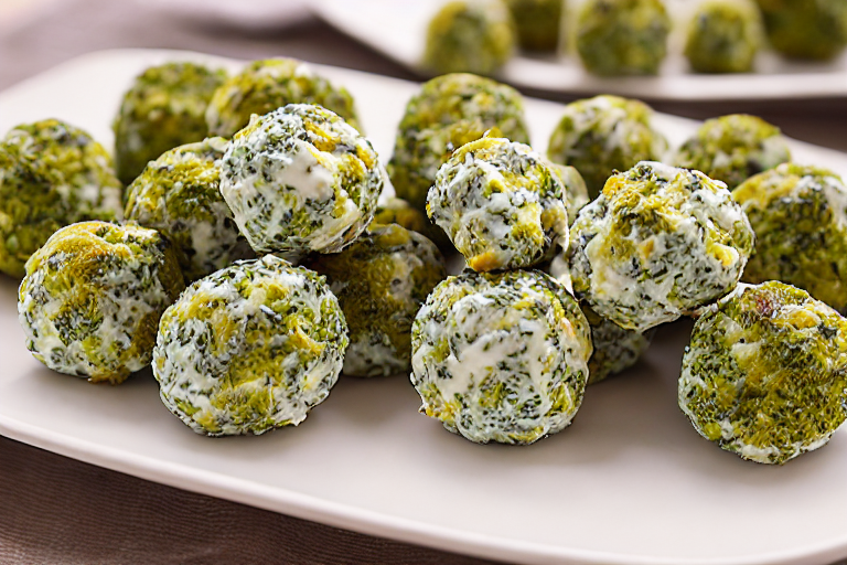 Broccoli Cheese Balls final dish beautifully presented and ready to serve