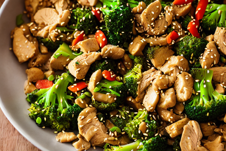 Broccoli Chicken Stir-Fry final dish beautifully presented and ready to serve