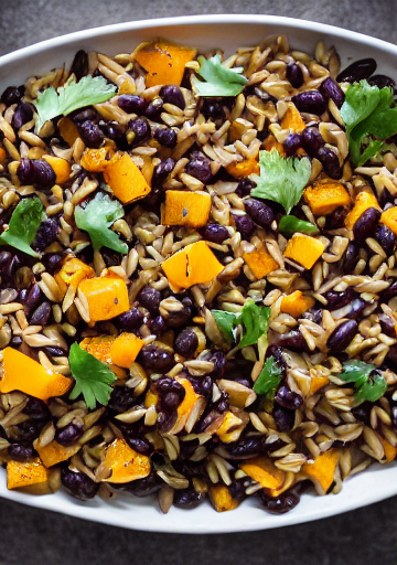 Butternut Squash Black Bean Orzo