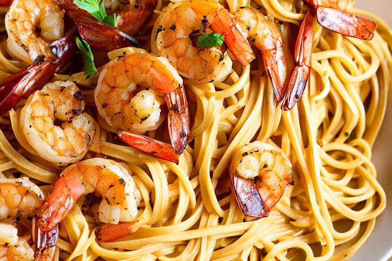 Cajun Shrimp Pasta final dish beautifully presented and ready to serve