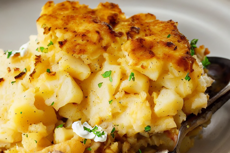 Casserole Potatoes Recipe final dish beautifully presented and ready to serve