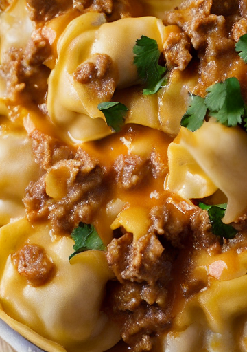 Cheesy Beef Enchilada Tortellini
