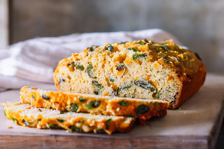 Cheesy Jalapeno Beer Bread final dish beautifully presented and ready to serve