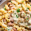 Chicken Cordon Bleu Pasta Bake