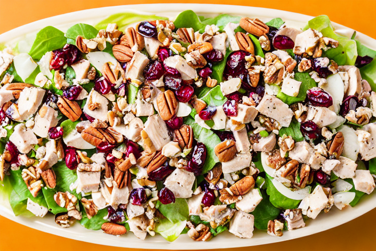 Cranberry Pecan Chicken Salad final dish beautifully presented and ready to serve