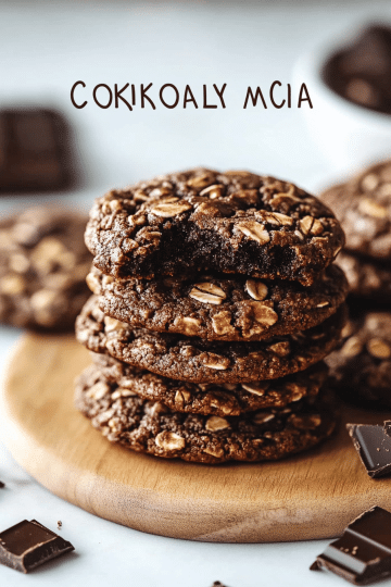 Dark Chocolate Oatmeal Cookies