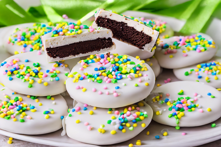 Easter Chocolate Covered Oreos final dish beautifully presented and ready to serve
