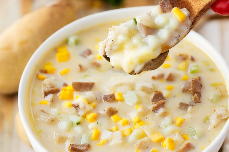 Loaded Baked Potato Soup ingredients organized and measured on kitchen counter