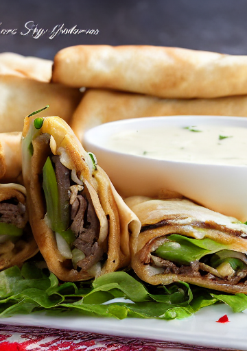 Philly Cheese Steak Egg Rolls