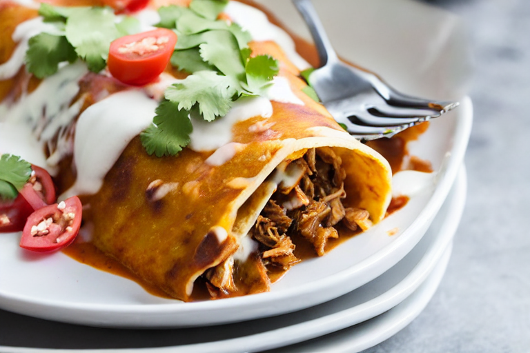 Pulled Pork Enchiladas final dish beautifully presented and ready to serve