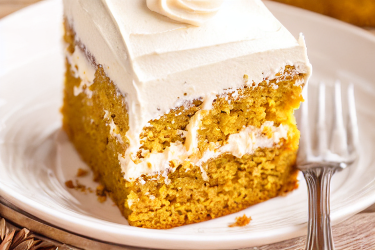 Pumpkin Magic Cake final dish beautifully presented and ready to serve