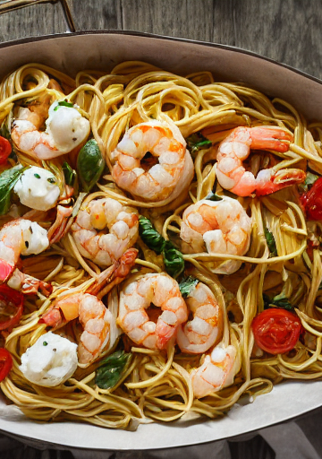 Shrimp Pasta Burrata