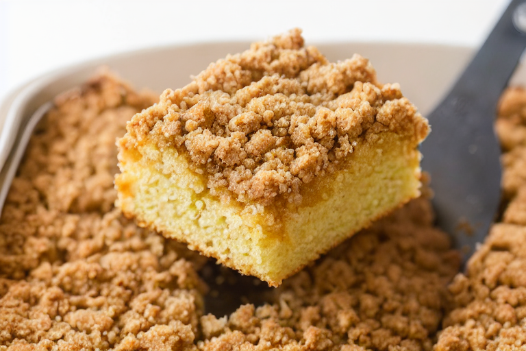 Sour Cream Coffee Cake final dish beautifully presented and ready to serve