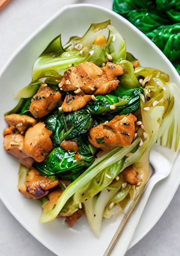 Stir-Fried Chicken Bok Choy