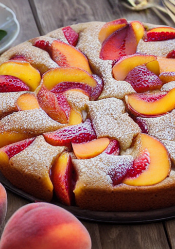 Strawberry Peach Cake