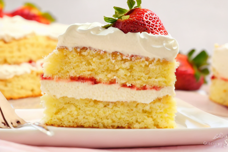 Strawberry Shortcake Cake final dish beautifully presented and ready to serve