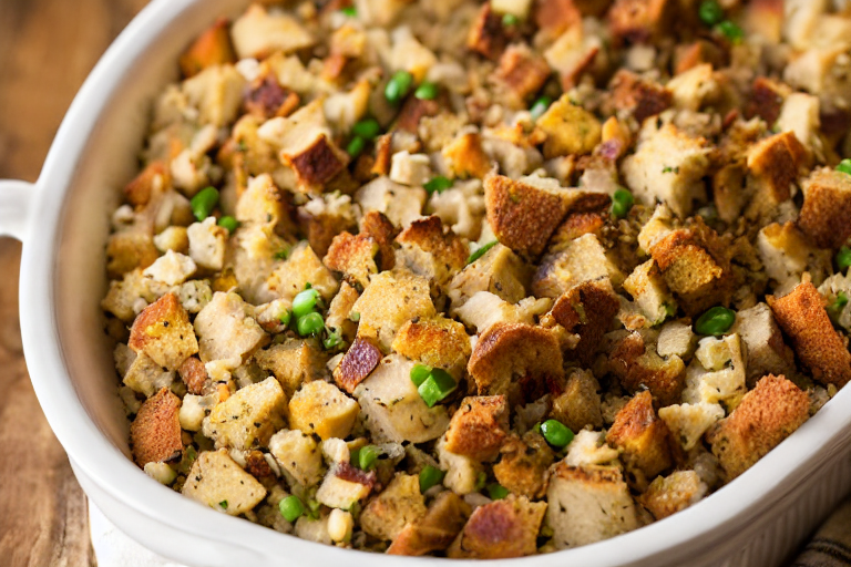 Thanksgiving Stuffing Recipe final dish beautifully presented and ready to serve