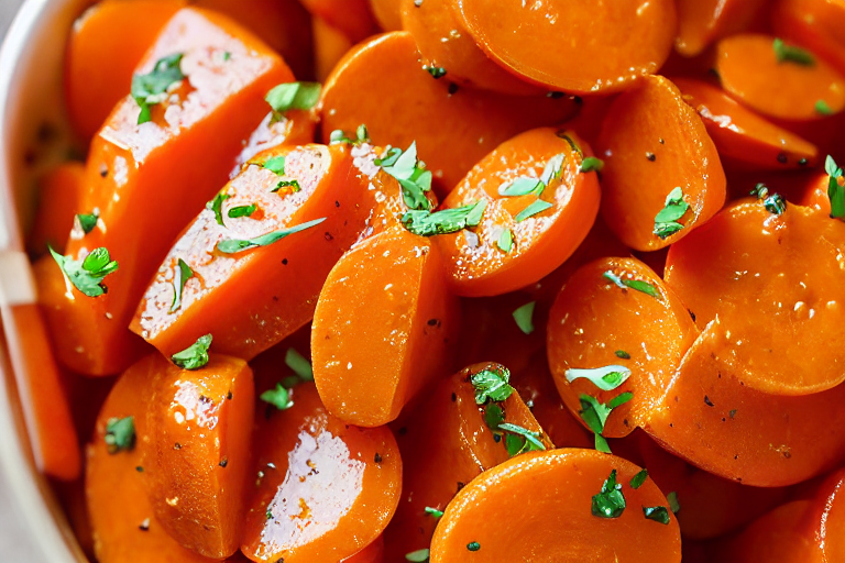 honey-glazed carrots recipe ingredients organized and measured on kitchen counter