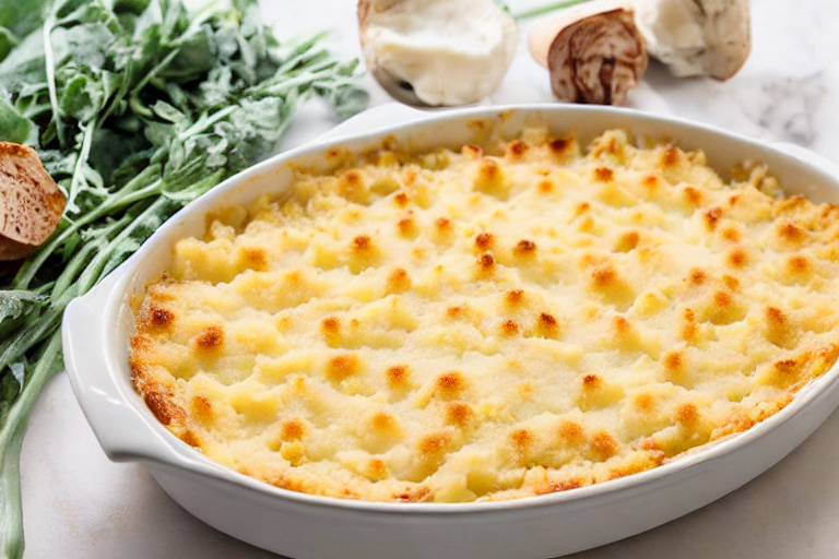mashed potato casserole final dish beautifully presented and ready to serve