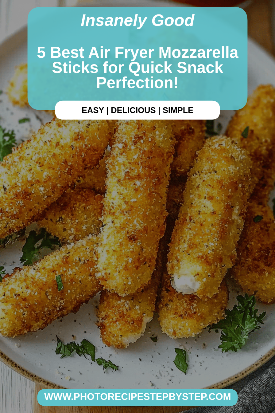 Air Fryer Mozzarella Sticks final dish beautifully presented and ready to serve