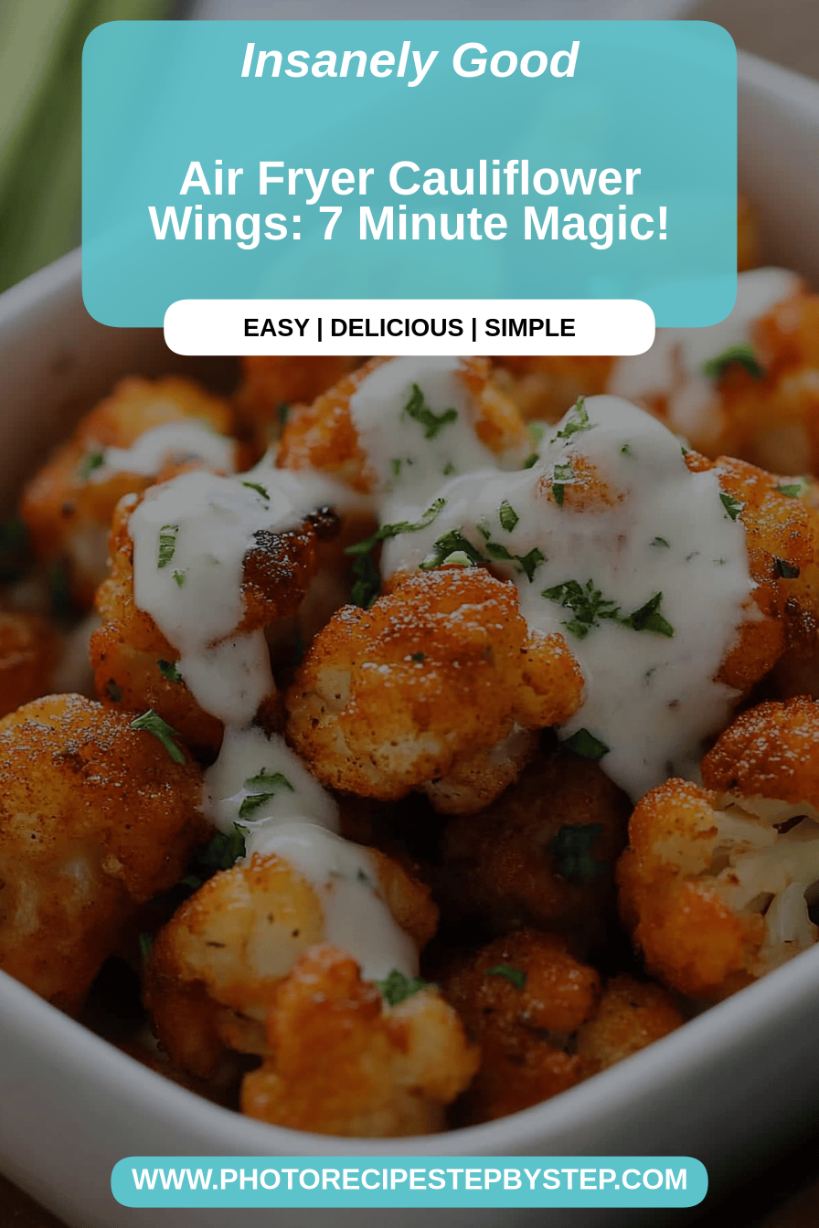 Air fryer cauliflower final dish beautifully presented and ready to serve