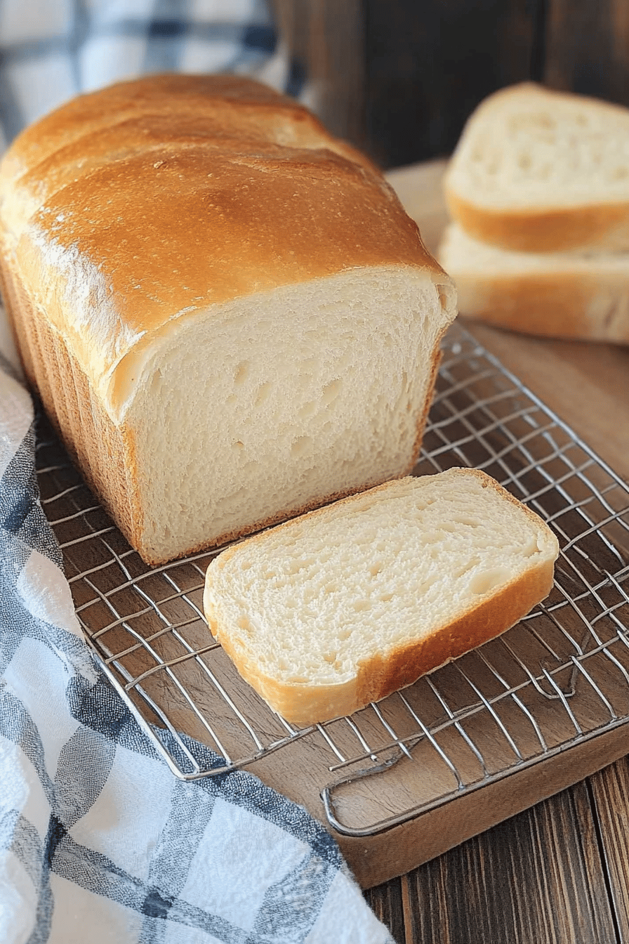 Amish white bread ingredients organized and measured on kitchen counter