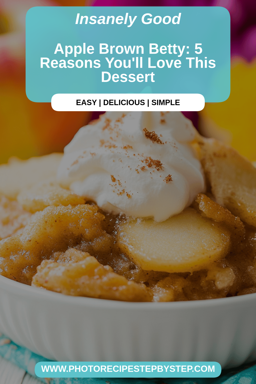 Apple Brown Betty final dish beautifully presented and ready to serve