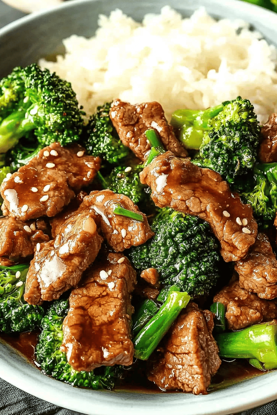 Beef Broccoli Recipe ingredients organized and measured on kitchen counter