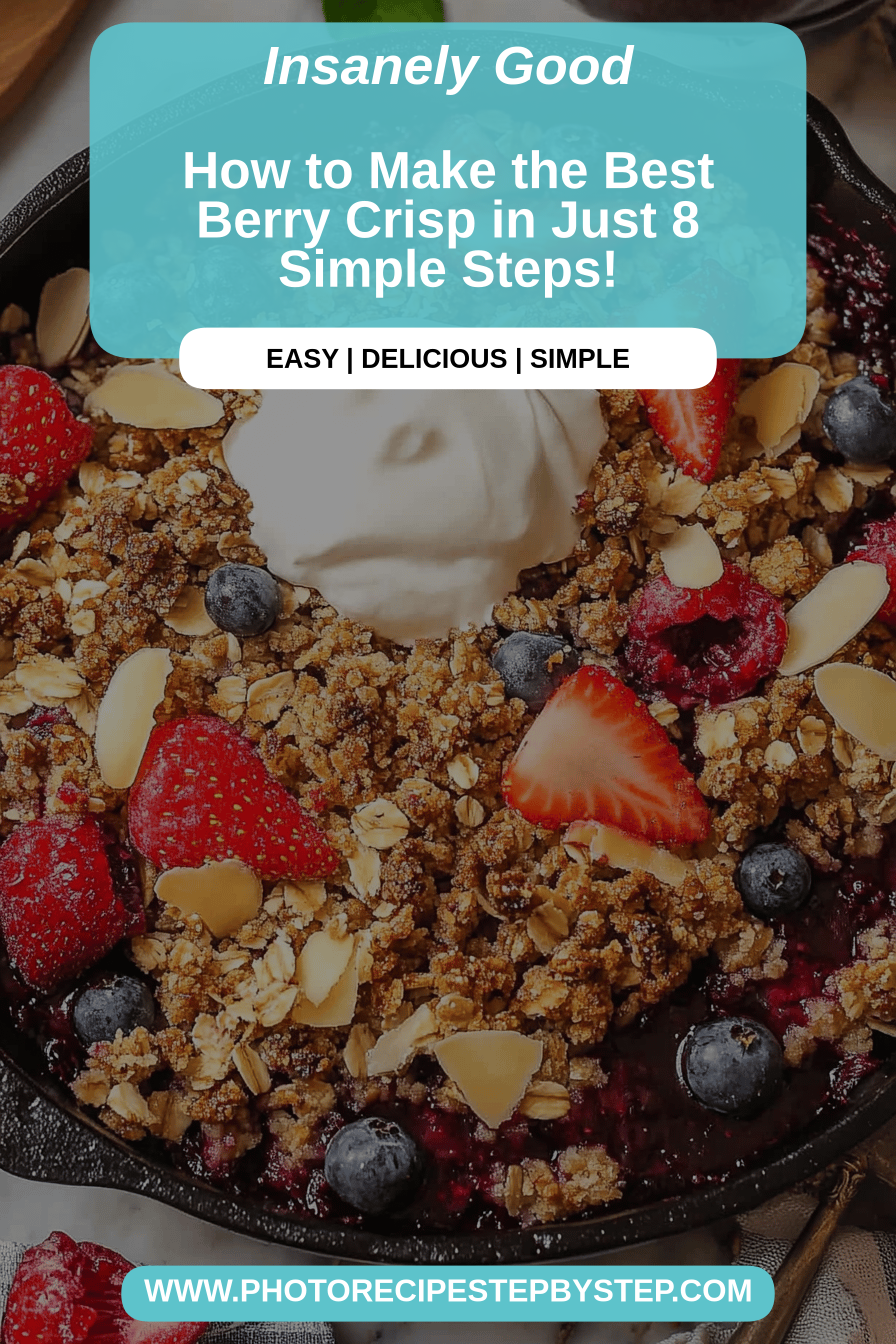 Berry Crisp Recipe final dish beautifully presented and ready to serve
