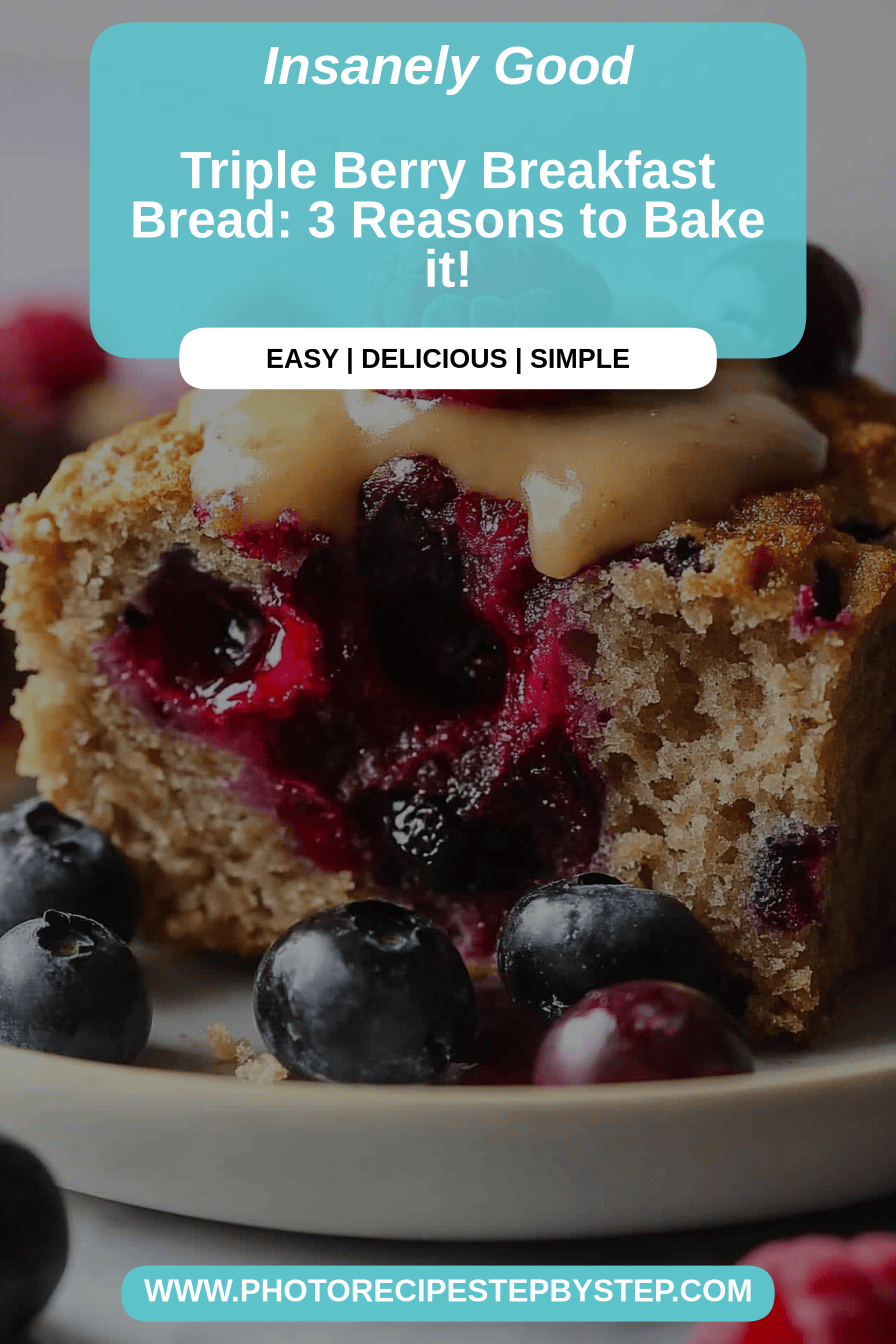 Berry breakfast bread final dish beautifully presented and ready to serve