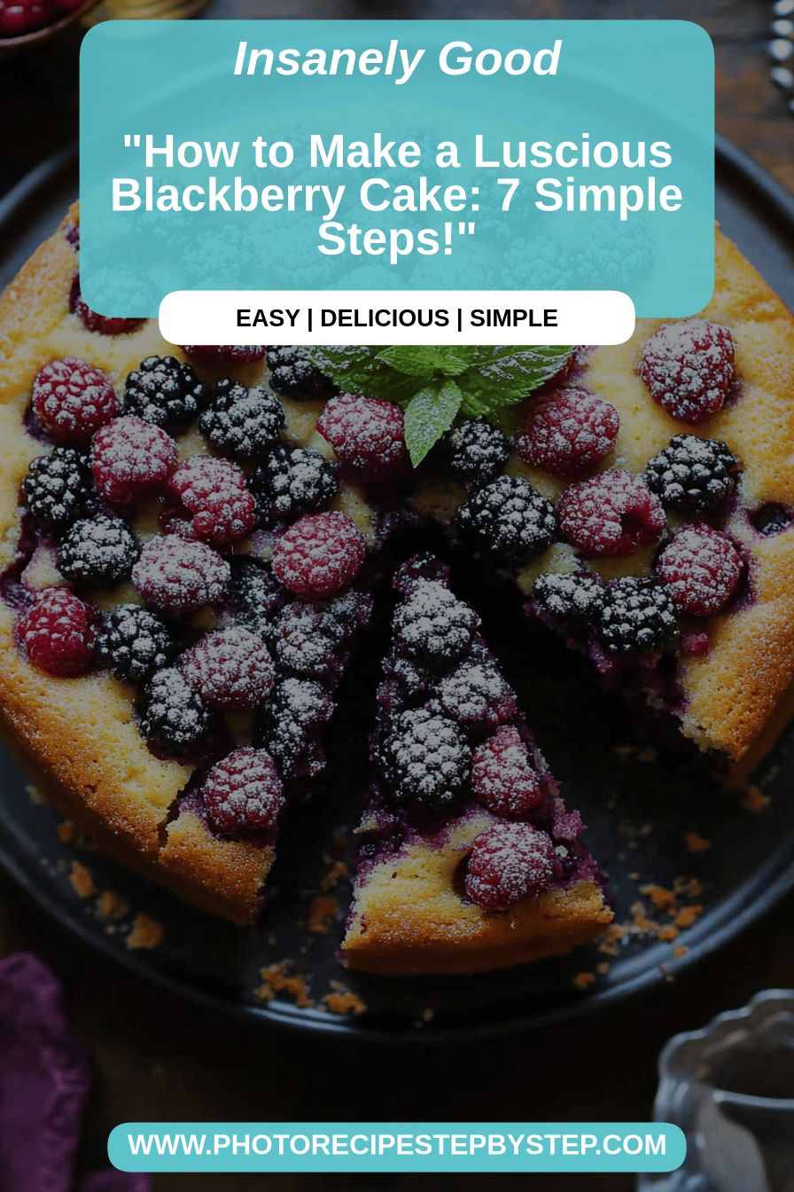 Blackberry Cake Recipe final dish beautifully presented and ready to serve