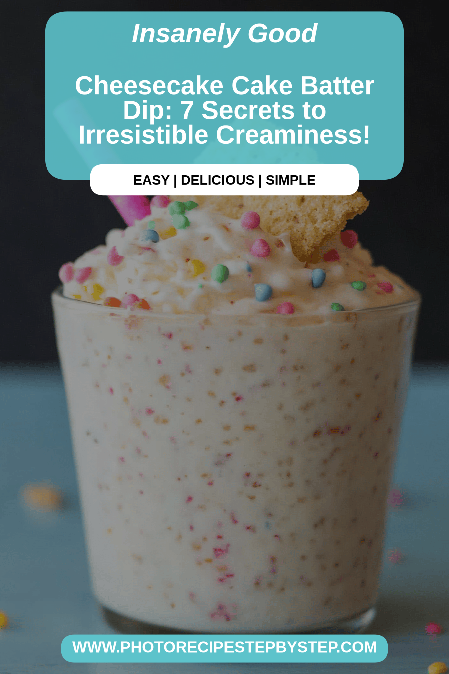 Cheesecake Cake Batter Dip final dish beautifully presented and ready to serve