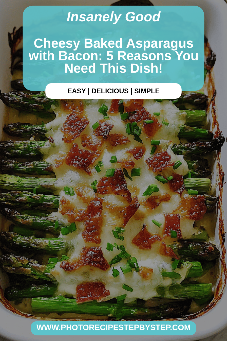 Cheesy Baked Asparagus final dish beautifully presented and ready to serve