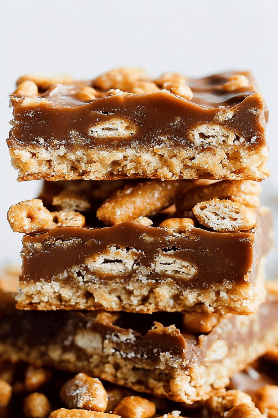 Chex bars slice on plate showing perfect texture and swirl pattern