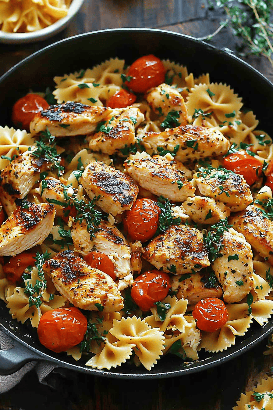 Chicken Feta Pasta Recipe slice on plate showing perfect texture and swirl pattern